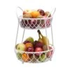 Loop And Lattice 2 Tier Round Basket With Handles -Home Tableware loop and lattice 2 tier round basket with handles 5245111 1