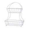 Loop And Lattice 2 Tier White Flatback Storage Basket 2 Loop And Lattice 2 Tier White Flatback Storage Basket -Home Tableware loop and lattice 2 tier white flatback basket 5244883 1