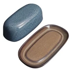 Monroe Blue Covered Butter Dish -Home Tableware monroe blue covered butter dish 5287557 3