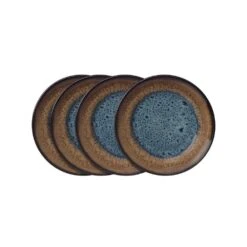 Monroe Blue Set Of 4 Appetizer Plates