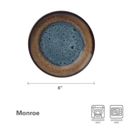 Monroe Blue Set Of 4 Appetizer Plates -Home Tableware monroe blue set of 4 appetizer plates K45287564 4