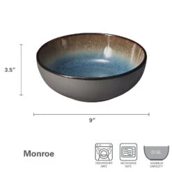 Monroe Blue Vegetable Serve Bowl 9 Monroe Blue Vegetable Serve Bowl -Home Tableware monroe blue vegetable serve bowl 5287544 4