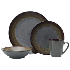 Monroe Gray 16 Piece Dinnerware Set, Service For 4 14 Monroe Gray 16 Piece Dinnerware Set, Service For 4 -Home Tableware monroe gray 16 piece dinnerware set service for 4 5237442 1