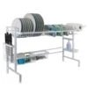 Over The Sink 2 Tier Expandable Organizer Dish Drying Rack