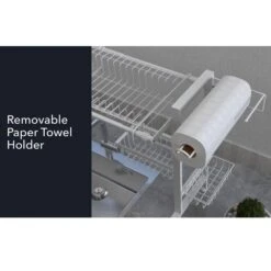 Over The Sink 2 Tier Expandable Organizer Dish Drying Rack -Home Tableware over the sink 2 tier expandable organizer dish drying rack 24 8 to 37 6 inch white 5277092 6