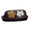Painted Poppies Covered Butter Dish -Home Tableware painted poppies covered butter dish 5160529 1