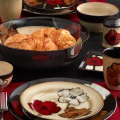 Painted Poppies Salad Plate -Home Tableware painted poppies salad plate 5105833 3