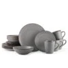 Pierce Gray 16 Piece Dinnerware Set, Service For 4 -Home Tableware pierce gray 16 piece dinnerware set service for 4 5281784 1