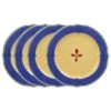 Pistoulet® Set Of 4 Dinner Plates With Blue Band -Home Tableware pistoulet set of 4 dinner plates with blue band K443700400 1