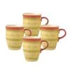 Pistoulet® Set Of 4 Mugs With Red Handle -Home Tableware pistoulet set of 4 mugs with red handle K437028991 1