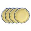 Pistoulet® Set Of 4 Salad Plates With Blue Band