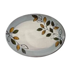 Rustic Leaves Oval Platter