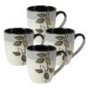 Rustic Leaves Set Of 4 Mugs -Home Tableware rustic leaves set of 4 mugs K45106155 1