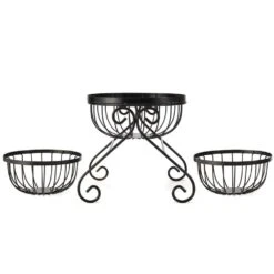 Scroll Set Of 3 Fruit Storage Baskets -Home Tableware scroll set of 3 fruit storage baskets 5282035 4