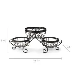 Scroll Set Of 3 Fruit Storage Baskets -Home Tableware scroll set of 3 fruit storage baskets 5282035 7