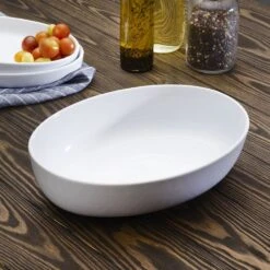 Burrito Large Oval Serve Bowl -Home Tableware serve size white burrito bowl 5290216 3