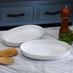 Burrito Set Of 2 Oval Serve Bowls -Home Tableware set of 2 appetizer size white burrito bowls 5290210 3