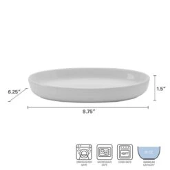 Burrito Set Of 2 Oval Serve Bowls -Home Tableware set of 2 appetizer size white burrito bowls 5290210 6