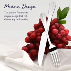 Simplicity 42 Piece Flatware Set, Service For 8 -Home Tableware simplicity 42 piece flatware set service for 8 5216498 3