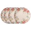 Tea Rose Set Of 4 Outdoor Melamine Dinner Plates -Home Tableware tea rose set of 4 melamine dinner plates K45205472 1
