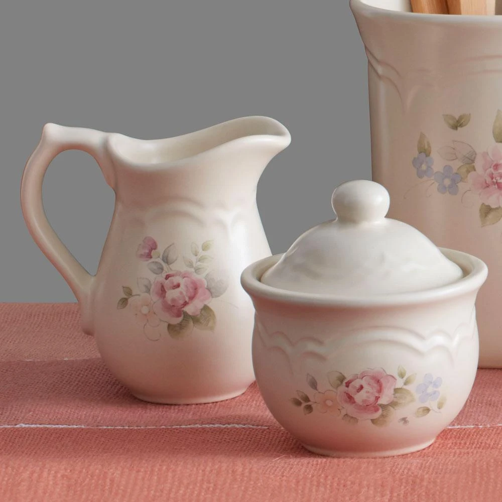 Tea Rose Sugar And Creamer Set 4 Tea Rose Sugar And Creamer Set - Image 2
