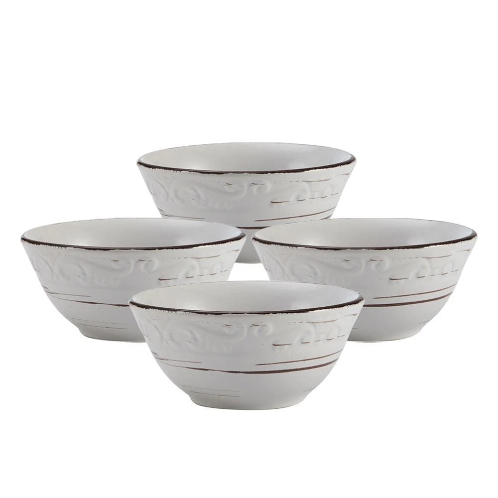Trellis White Set Of 4 Fruit Bowls 3 Trellis White Set Of 4 Fruit Bowls