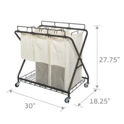 Verona Laundry Hamper And Sorter Cart -Home Tableware verona laundry hamper and sorter cart 5276990 6