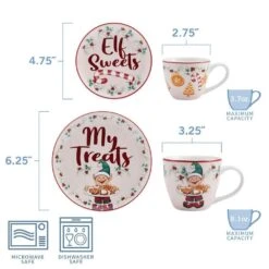 Winterberry® 4 Piece Elf Cookie Plate And Mug Gift Set -Home Tableware winterberry 4 piece elf plate and mug set 5285702 8