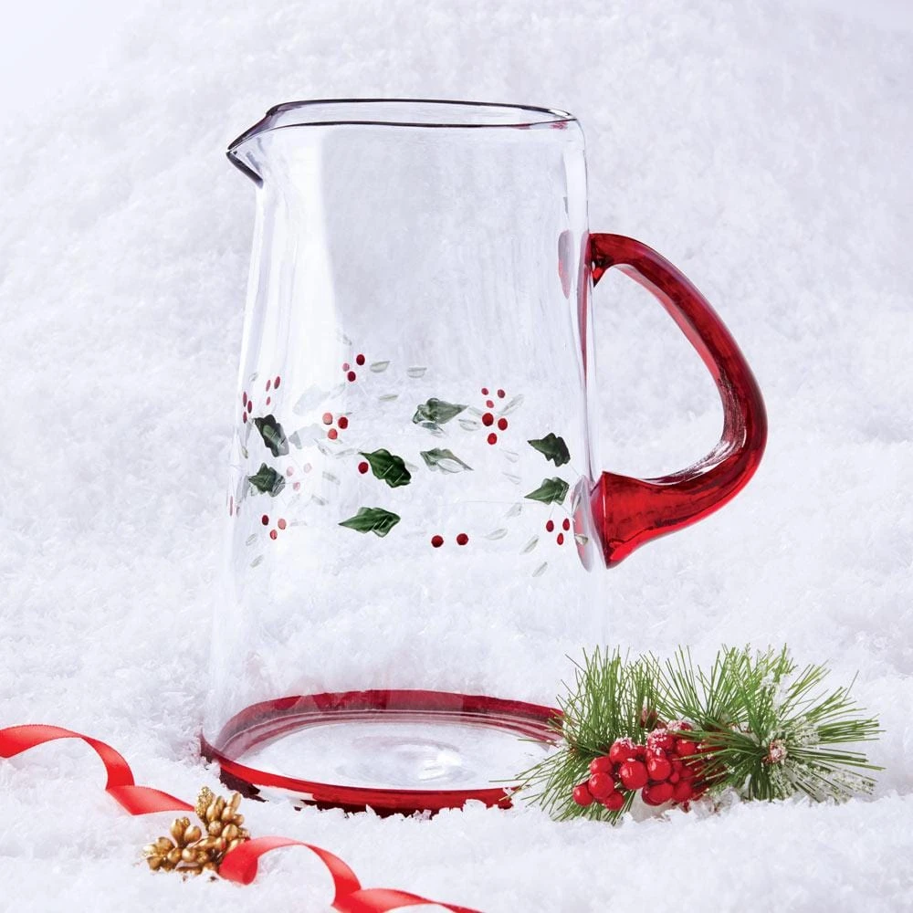 Winterberry® Etched Glass Water Pitcher 4 Winterberry® Etched Glass Water Pitcher - Image 2