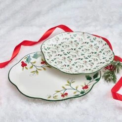 Winterberry® Set Of 2 Holly Serving Platters -Home Tableware winterberry set of 2 holly serving platters 5295772 3