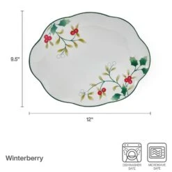 Winterberry® Set Of 2 Holly Serving Platters -Home Tableware winterberry set of 2 holly serving platters 5295772 5