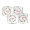 Winterberry® Set Of 4 Sentiments Square Appetizer Plates -Home Tableware winterberry set of 4 sentiments square appetizer plates 5226893 1