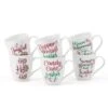 Winterberry® Set Of 6 Sentiment Mugs -Home Tableware winterberry set of 6 mugs 5285701 1