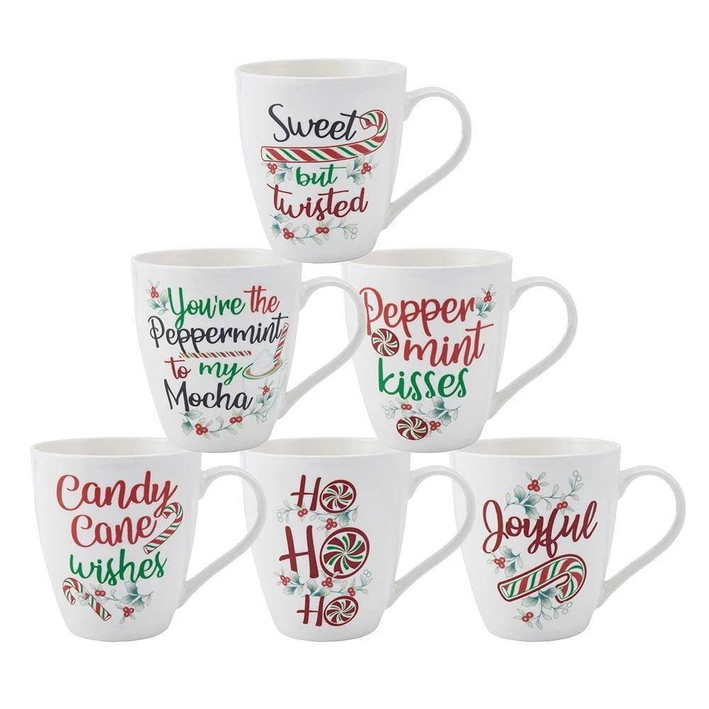 Winterberry® Set Of 6 Sentiment Mugs 6 Winterberry® Set Of 6 Sentiment Mugs - Image 4