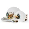 Woodland Animals 12 Piece Dinnerware Set, Service For 4 -Home Tableware woodland animals 12 piece dinnerware set service for 4 5293649 1